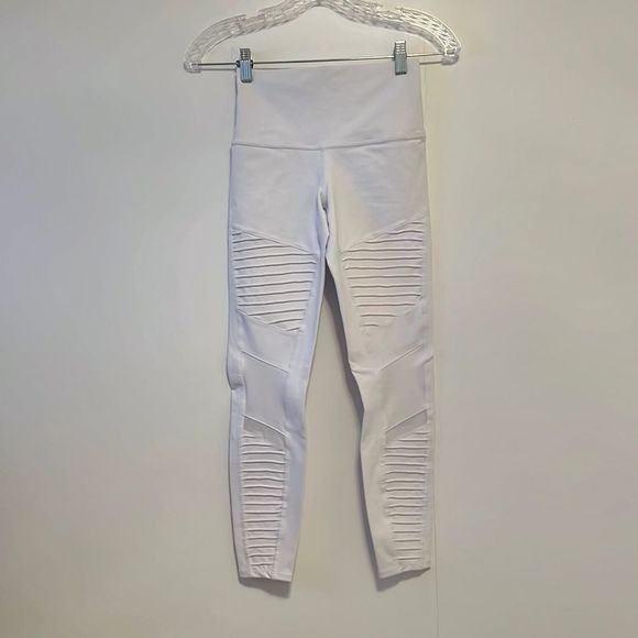 ALO Yoga Pants - Alo Yoga white Moto leggings